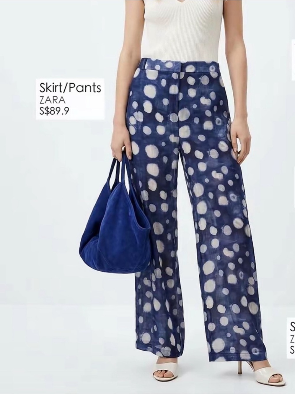 ZARA SEMI SHEER POLKA DOT PANTS